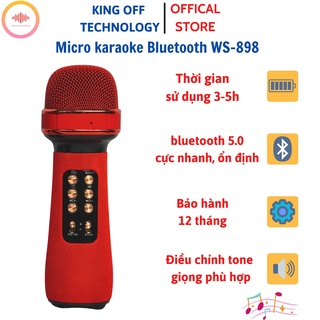 Micro karaoke bluetooth YS-08/WS-898 micro không dây kèm loa âm thanh tuyệt đỉnh BH 6 tháng - CAM KẾT CHÍNH HÃNG