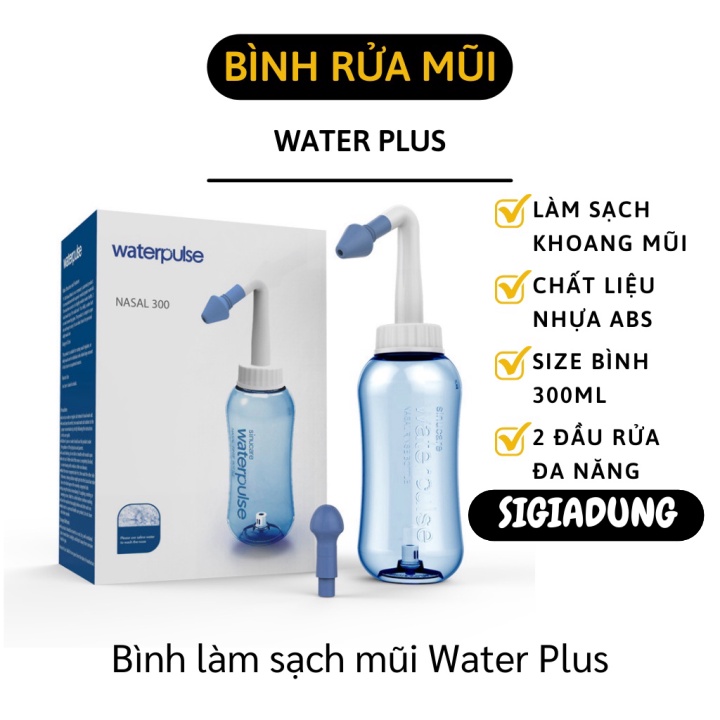 [SGD] Bình Rửa Mũi - Bình Làm Sạch Mũi Water Plus 2 Đầu Rửa Cho Người Lớn Và Trẻ Em 6332