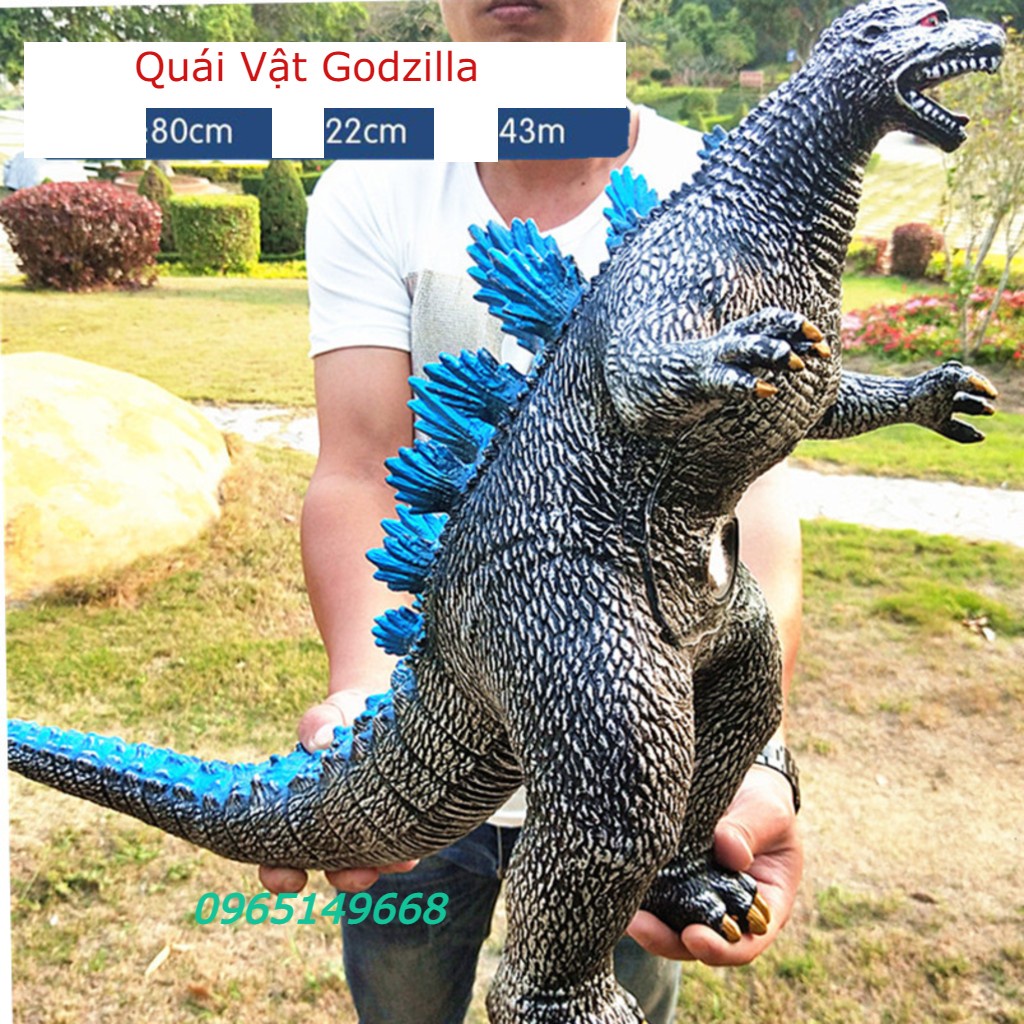 Đồ chơi khủng long quái vật Godzilla bằng nhựa mềm nhồi bông có nhạc (Loại To)