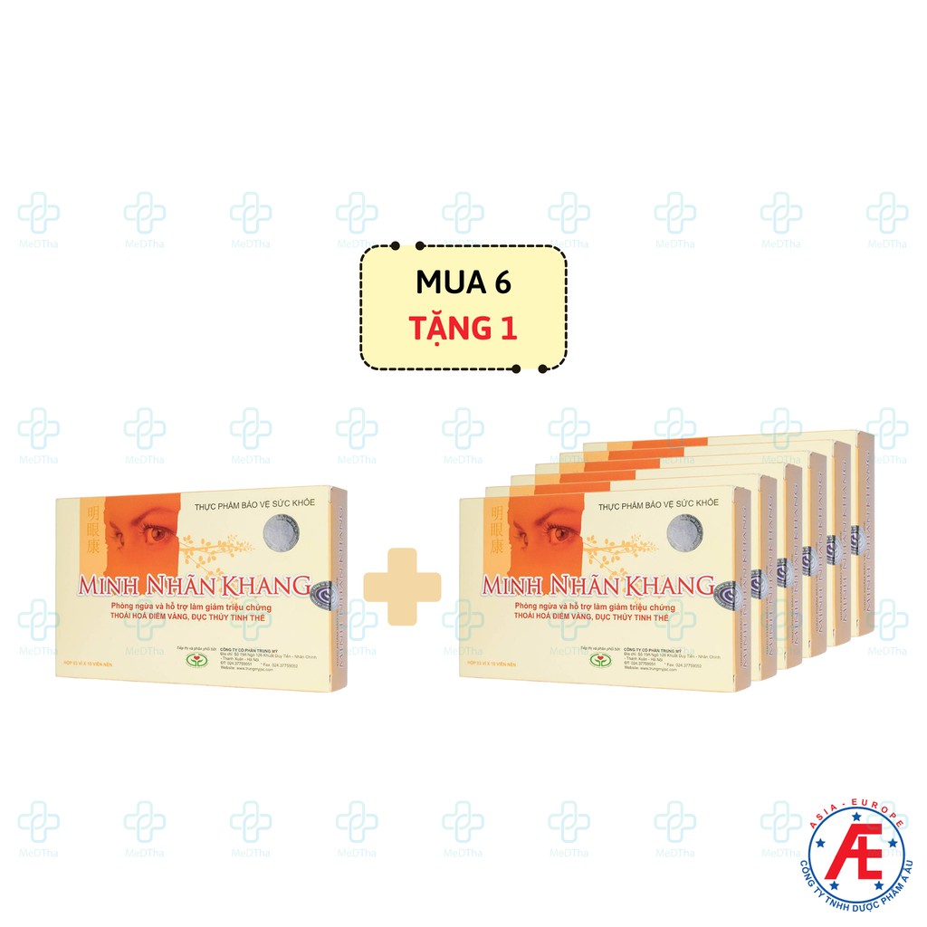 Minh Nhãn Khang - Hỗ trợ Tăng cường Thị Lực, Thoái hóa Điểm Vàng, Đục Thủy Tinh Thể (Hộp 30 viên) [Chính Hãng]