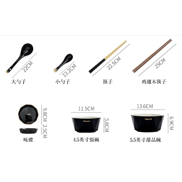 (BÁN SET ) SET CHÉN ĐĨA LỤC GIÁC PHONG CÁCH BẮC ÂU MÀU ĐEN GỐM SỨ TRÁNG MEN