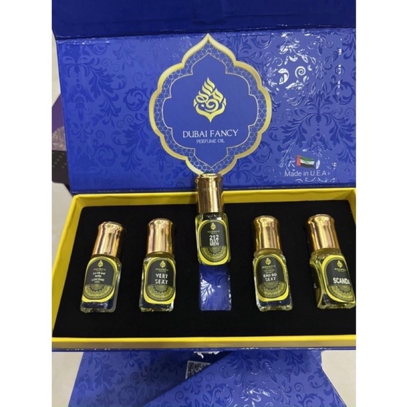 Set 5 chai tinh dầu nước hoa Dubai mini unisex