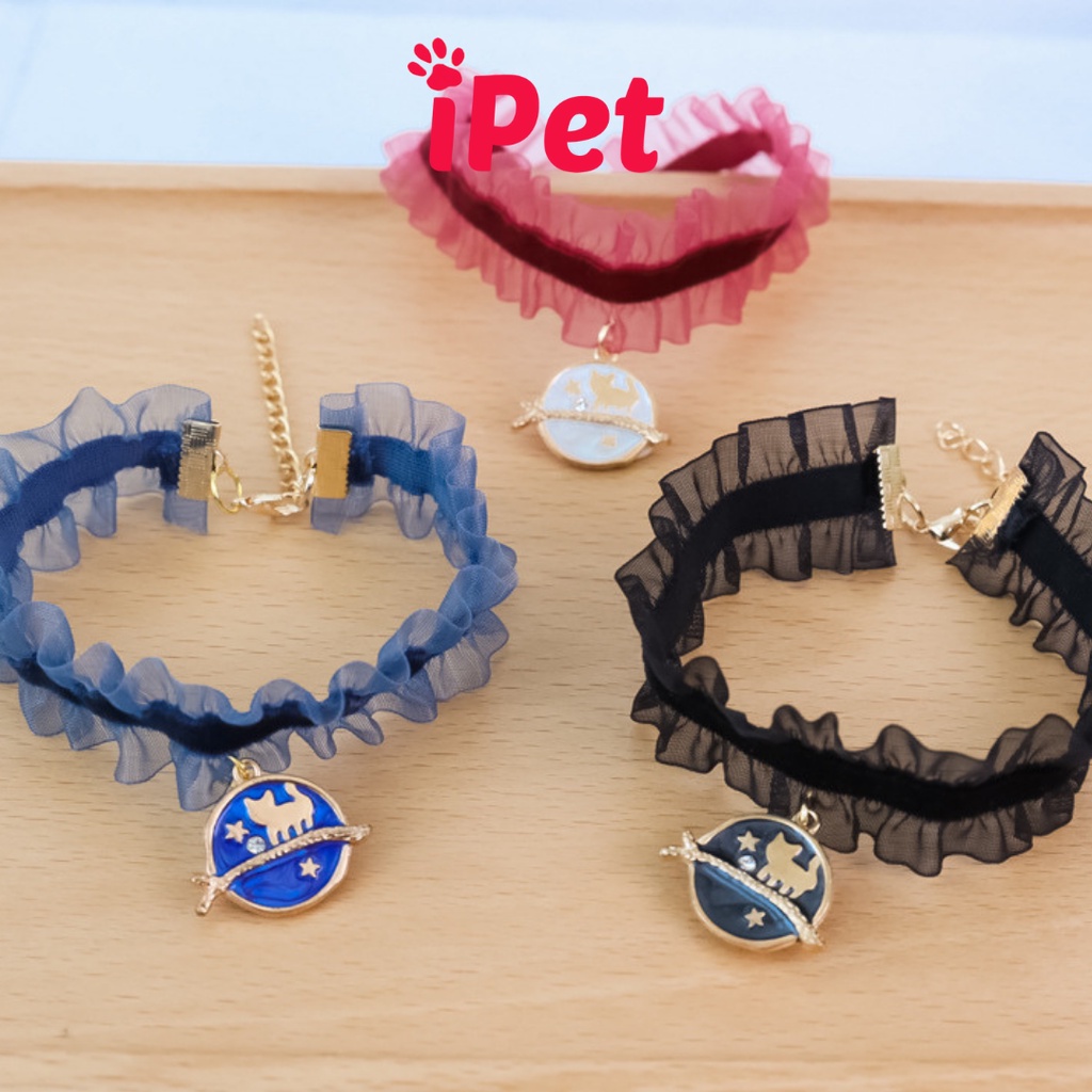 Vòng Cổ Ren Dễ Thương Cho Thú Cưng Chó Mèo - iPet Shop