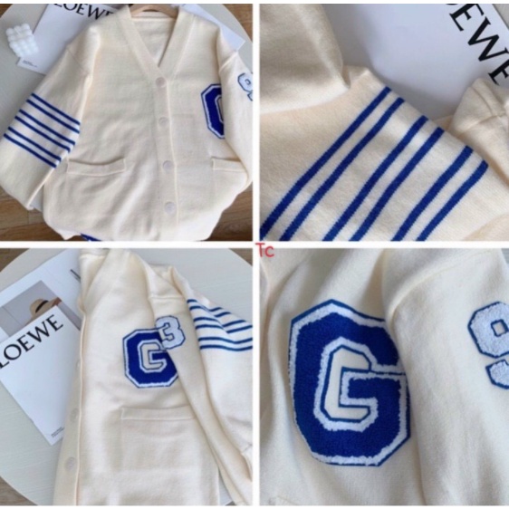 Áo Khoác Cardigan From Rộng Nữ Ulzzang Unisex, Áo Thu Đông Dài Tay Dễ Thương Học Sinh Phong Cách Hàn Quốc