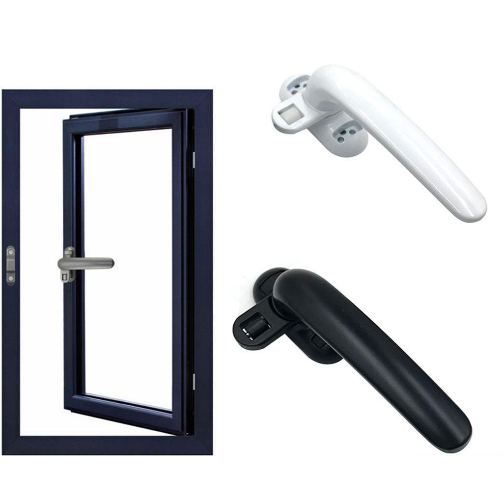 1 Bộ Tay Nắm Cửa Sổ Bằng Hợp Kim Nhôm Màu Trắng / Đen Kèm Khóa Tiện Dụng