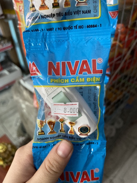 Công tắc ngang dạ quang, công tắc treo quả nhót, phích cắm điện NIVAL  - hàng chính hãng, có sẵn tại cửa hàng