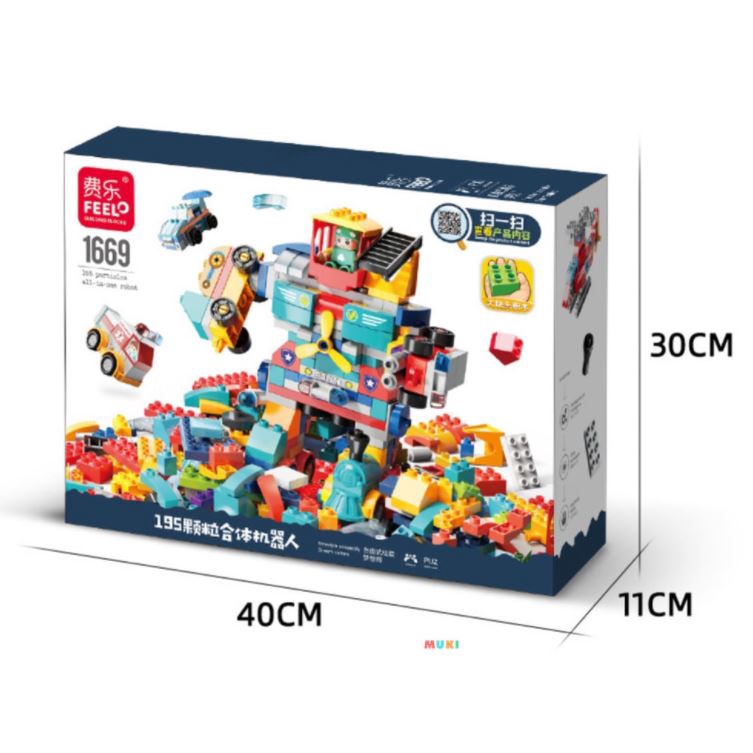 ĐỒ CHƠI LEGO Lắp ghép  ROBOT BIẾN HÌNH 195 CHI TIẾT