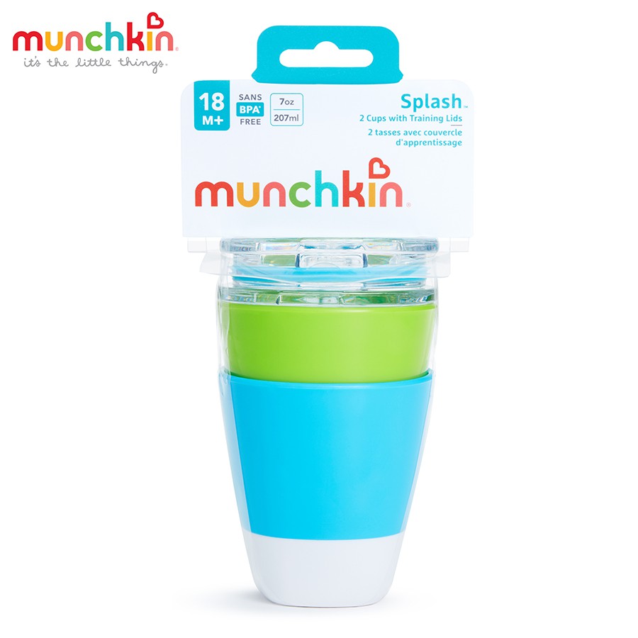 [CHUBBYSHOP] Bộ 2 cốc có nắp Munchkin cho bé