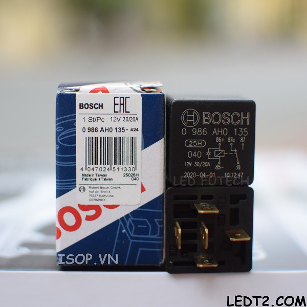 [LEDT2 ISOP] Relay (Rơ le) Bosch điện thế 12V [Số lượng: 1 Cái]