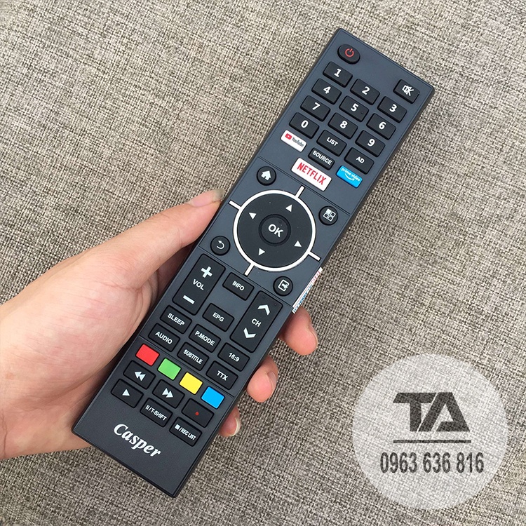Điều khiển tivi Casper┃Remote điều khiển tivi Casper hàng mới chính hãng tặng kèm pin