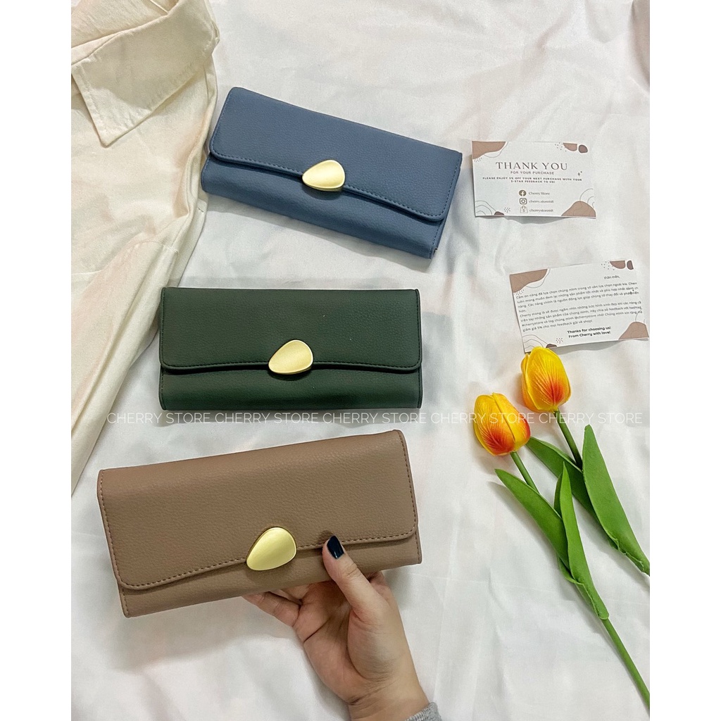 Ví nữ dáng dài gập hàng cao cấp Lily Purse phong cách sang trọng [ẢNH THẬT TỰ CHỤP]