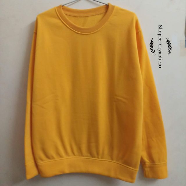 [7 MÀU - ĐỦ SIZE] Áo sweater nỉ trơn basic unisex