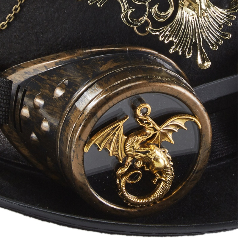 Xiangbao Mũ Hóa Trang Đầu Hươu Phong Cách Steampunk Gothic Có Dây Xích Cho Tiệc Halloween