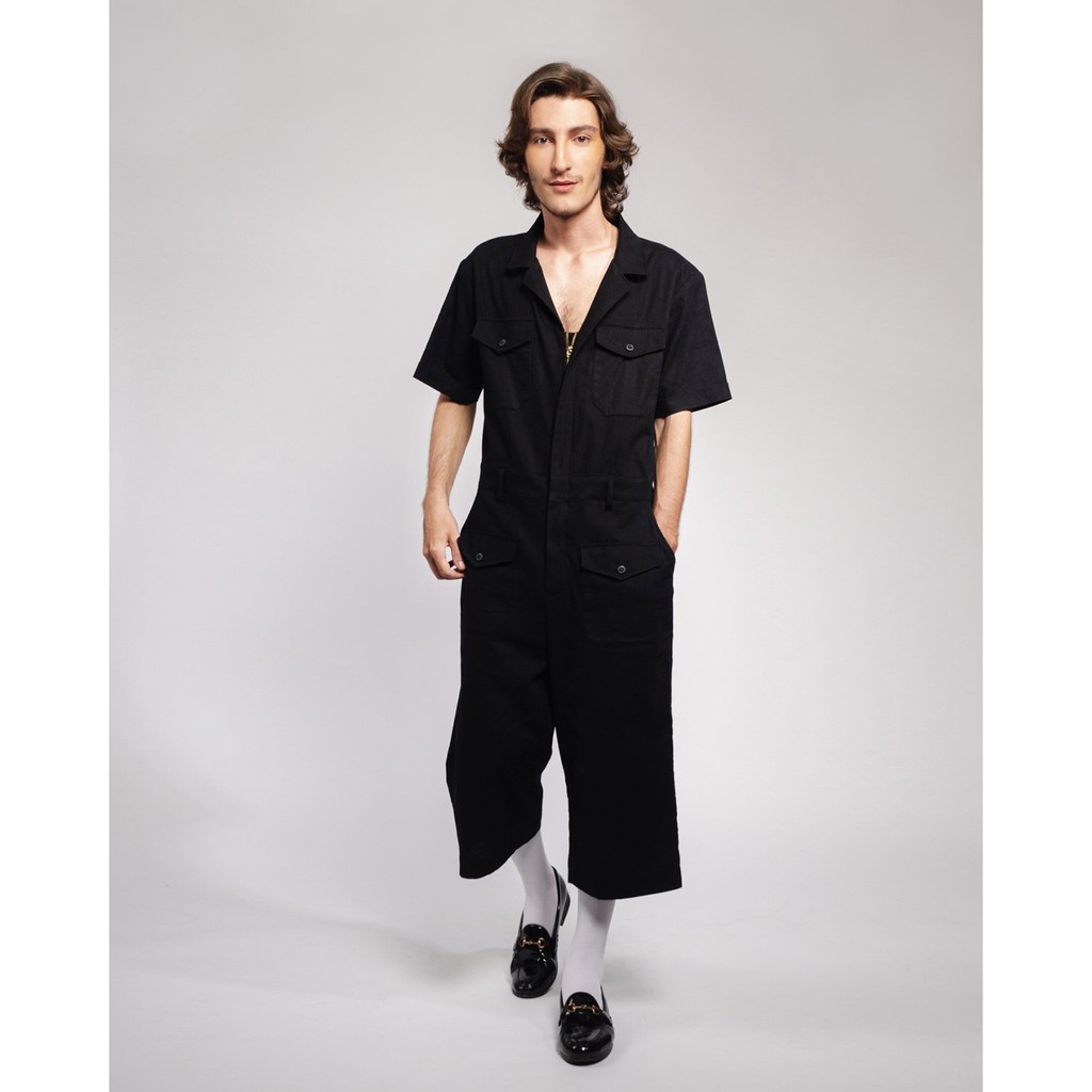 Jumpsuit Yvette Libby N'guyen Paris, Wright Flyer, Nam, Màu Đen