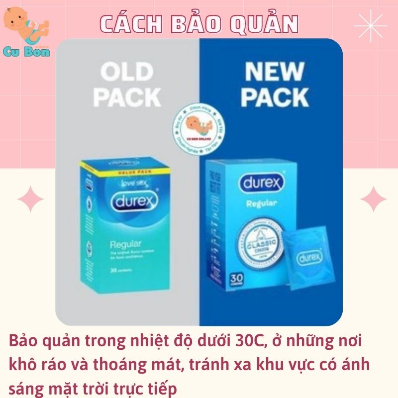 Bao cao su DUREX LOVE SEX REGULAR hộp 30 cái nội địa úc tạo cảm giác chân thực siêu mỏng mang đến trải nghiệm tuyệt vời