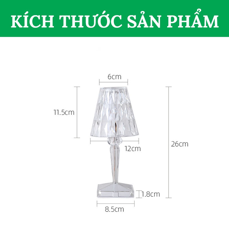 Đèn Ngủ Pha Lê Để Bàn Sang Trọng Phong Cách Châu Âu (HÌNH Ô DÙ VERSION 1) SONHOUSE