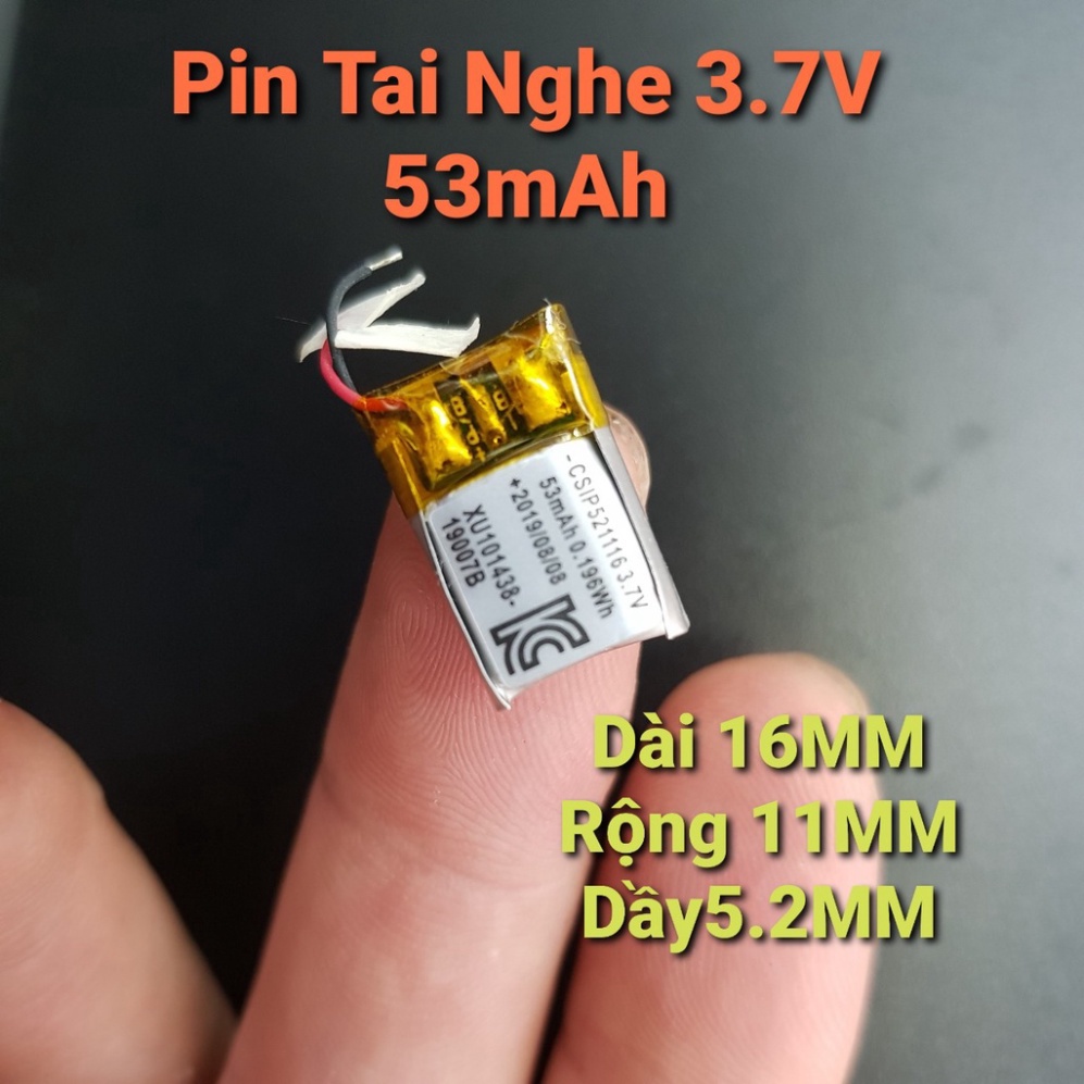Pin Li-Po 3.7V 53mAh 220mAh 350mAh xuất hàn dùng camera máy ghi âm bluetooth cảm ứng - MouserVN