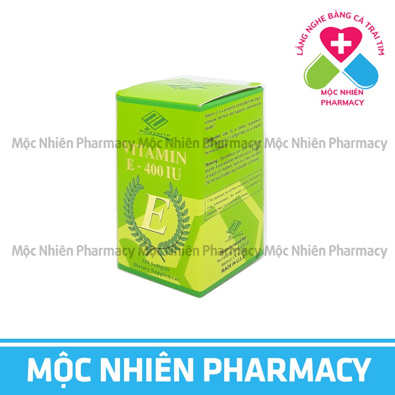 Vitamin E Tự Nhiên 400IU, Giúp Đẹp Da, Chống Lão Hóa