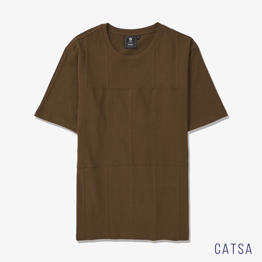 Áo thun cổ tròn 3 màu vải Cotton co giãn, thấm hút mồ hôi CATSA ATN277 - 78 - 79