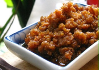 Thịt chưng mắm tép 