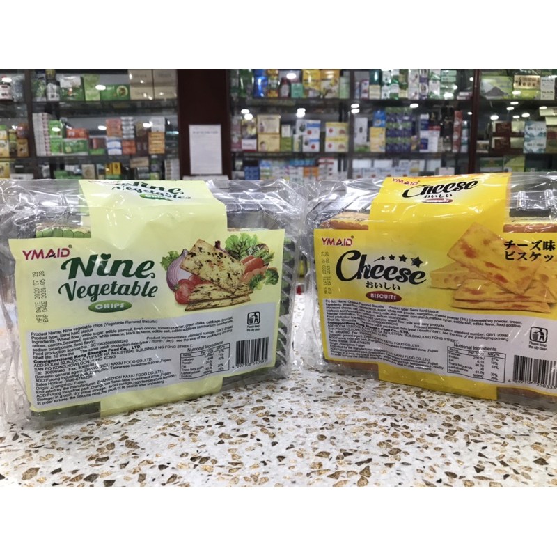 BÁNH HOA QUẢ XỐP NINE VEGETABLE BISCUITS YMAID 288gr
