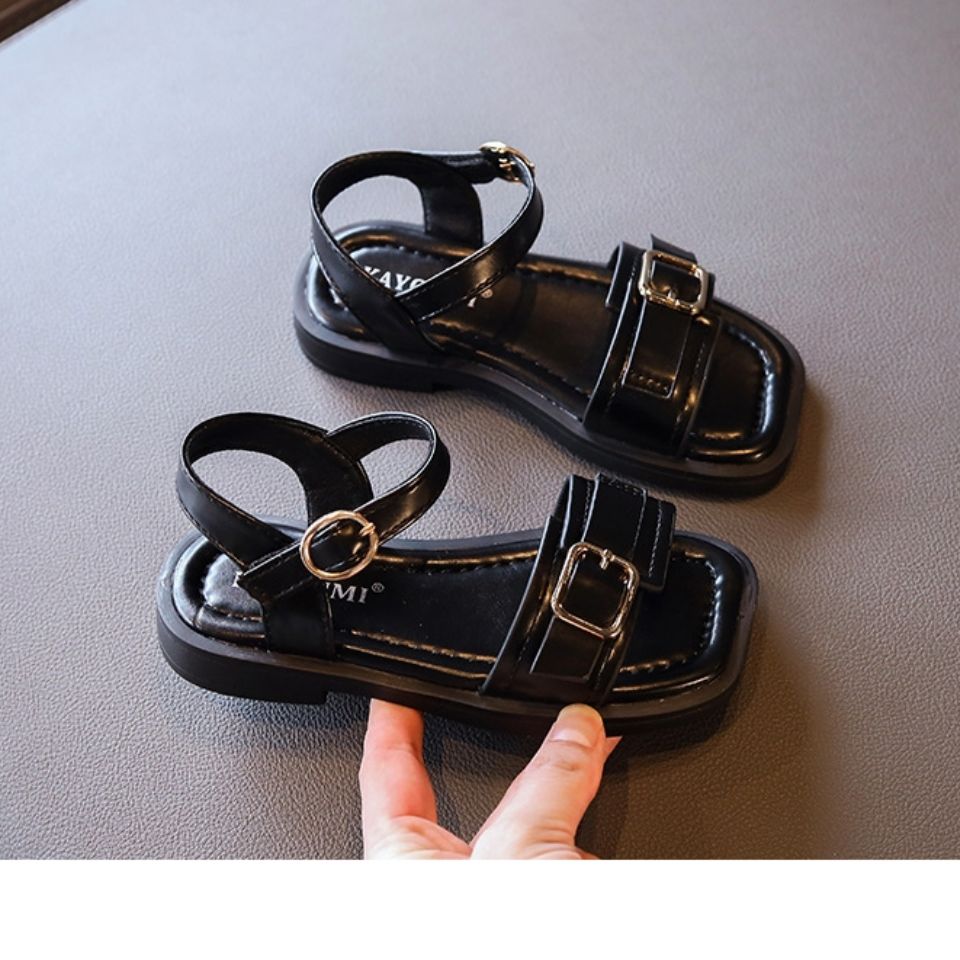 Nữ Giày Sandal Mùa Hè 2021 Thời Trang Mới Đế Mềm Bé Gái Giày Trẻ Em Công Chúa Thoáng Khí Vừa Và Lớn Trẻ Em giày