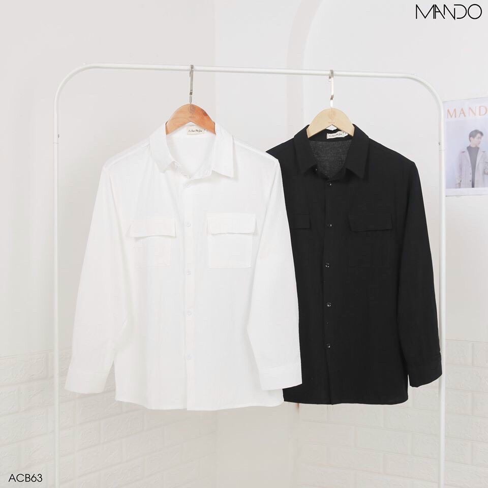 Áo Sơ Mi Vải Đũi 2 Túi Dài Tay Mát Mịn Không Nhăn Không Phai Không Xù Thoáng Mát - MÃ SM12