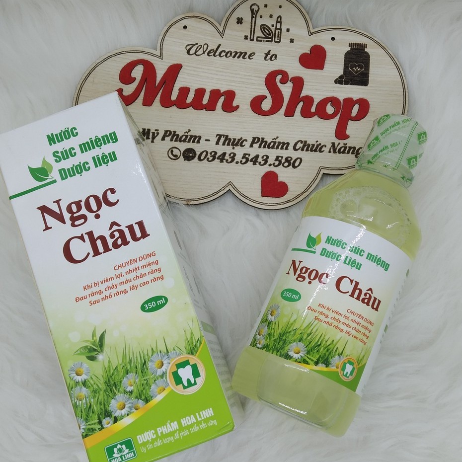 [CHÍNH HÃNG] Nước Súc Miệng Dược Liệu Ngọc Châu chai 350ml