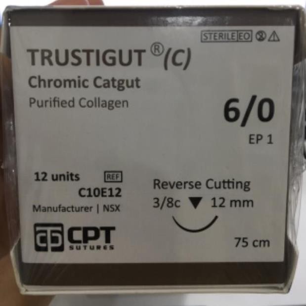 Chỉ phẫu thuật tự tiêu Chromic Catgut 6/0