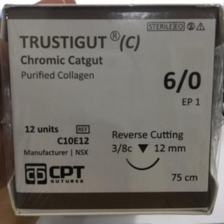 Chỉ phẫu thuật tự tiêu Chromic Catgut 6/0