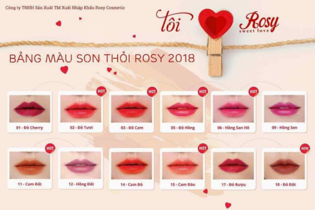 Son Rosy thỏi