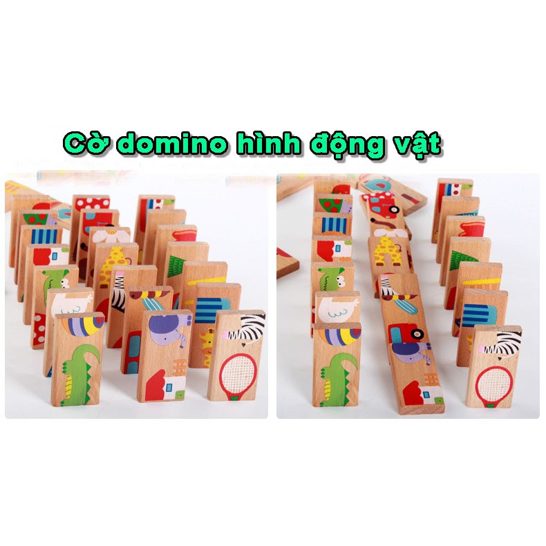 💖 CỰC HOT 💖Bộ cờ domino hình động vật - Đồ chơi thông minh cho bé 5 6 7 8 9 tuổi - Đồ chơi trí tuệ cho bé 5 6 7 8 9 tuổi