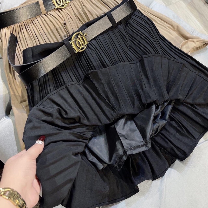 [ RẺ VÔ ĐỊCH] Chân Váy ngắn Xếp Ly Sang Sịn kiểu Chữ A Xòe, Chân Váy Xếp Li Kèm Quần dáng Chữ A Sang Xịn Mịn | BigBuy360 - bigbuy360.vn