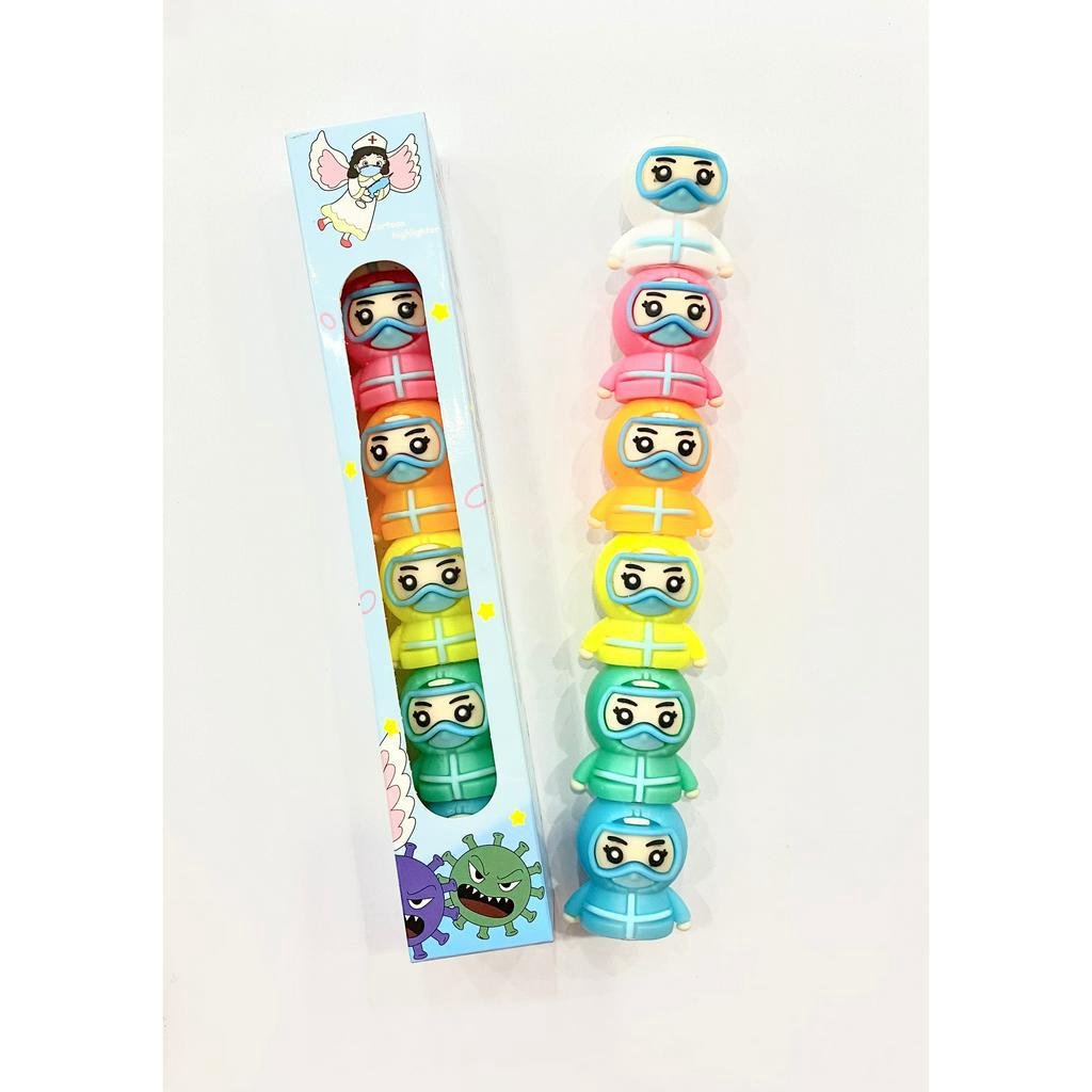 Bút dạ quang 5 màu Thiên Long JS-092 | Bút highlighter Cai Hong Yu