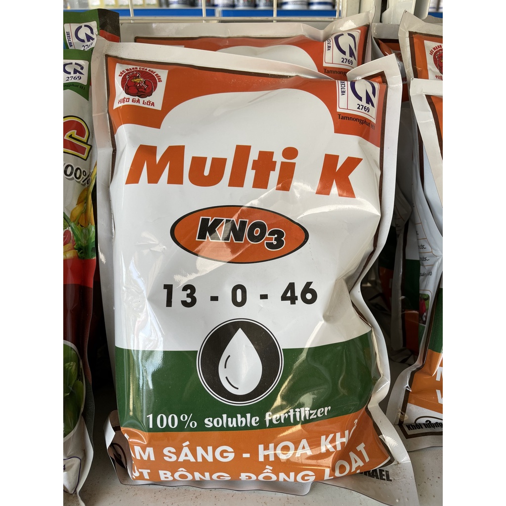 Phân bón KNO3 13-0-46 gói 2KG mầm sáng, hoa khỏe, vọt bông hàng loạt