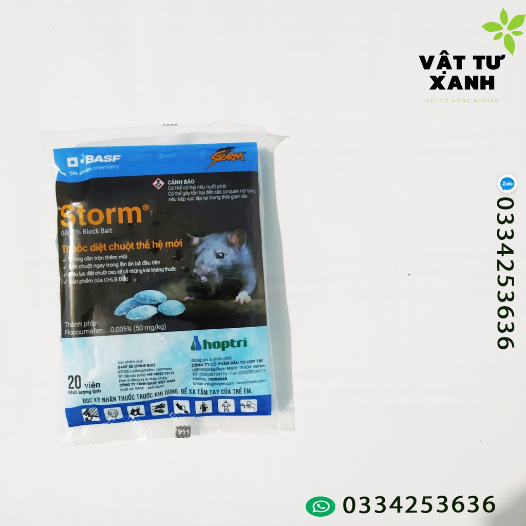 Kẹo chuột Storm gói 20 viên