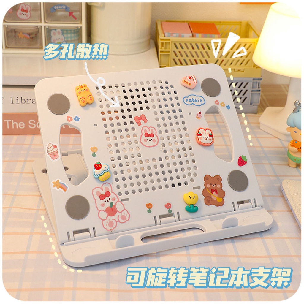 Giá Đỡ Laptop / Máy Tính Bảng Nâng Chiều Cao Tản Nhiệt Di Động Dễ Thương