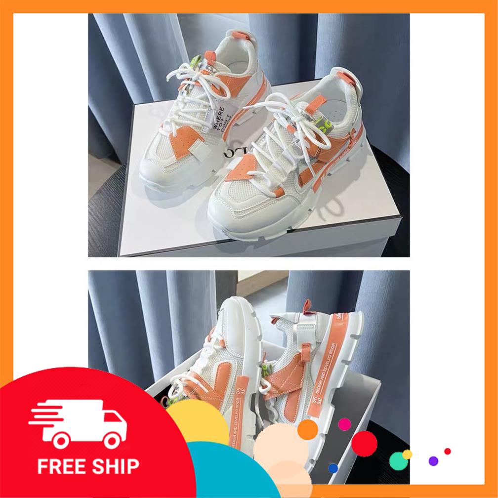 (Giày cao cấp nữ) Giày bata thể thao đế độn 3P phối màu - Siêu chất ' , ) ˢ : ' . ! . &