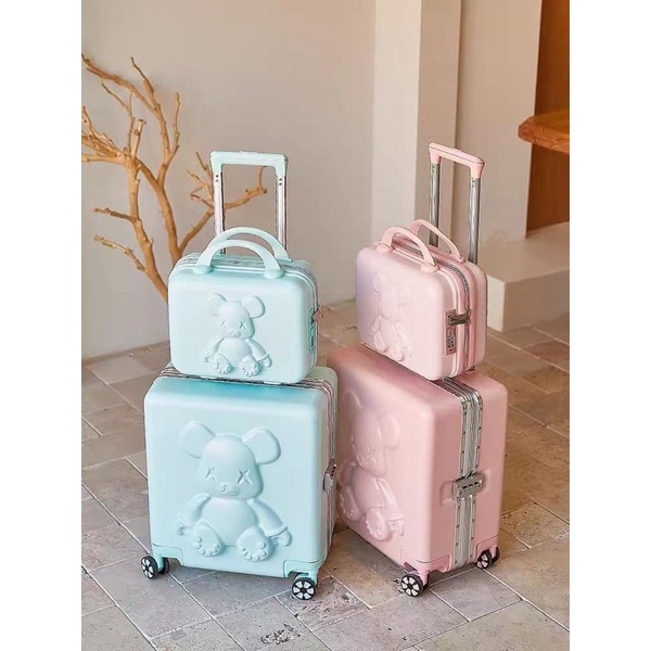 Set vali gấu bearbrick