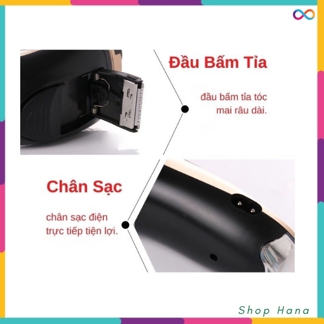 Máy Cạo Râu Khô Nam RQ 9188 Đa Năng Hàng Cao cấp Đầu cạo thiết kế 3D cạo sạch, không rát HNH021