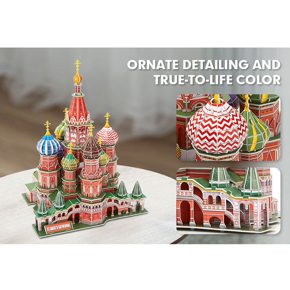 Mô hình giấy 3D CubicFun - Quảng trường đỏ - St.Basil Cathedral - Nga