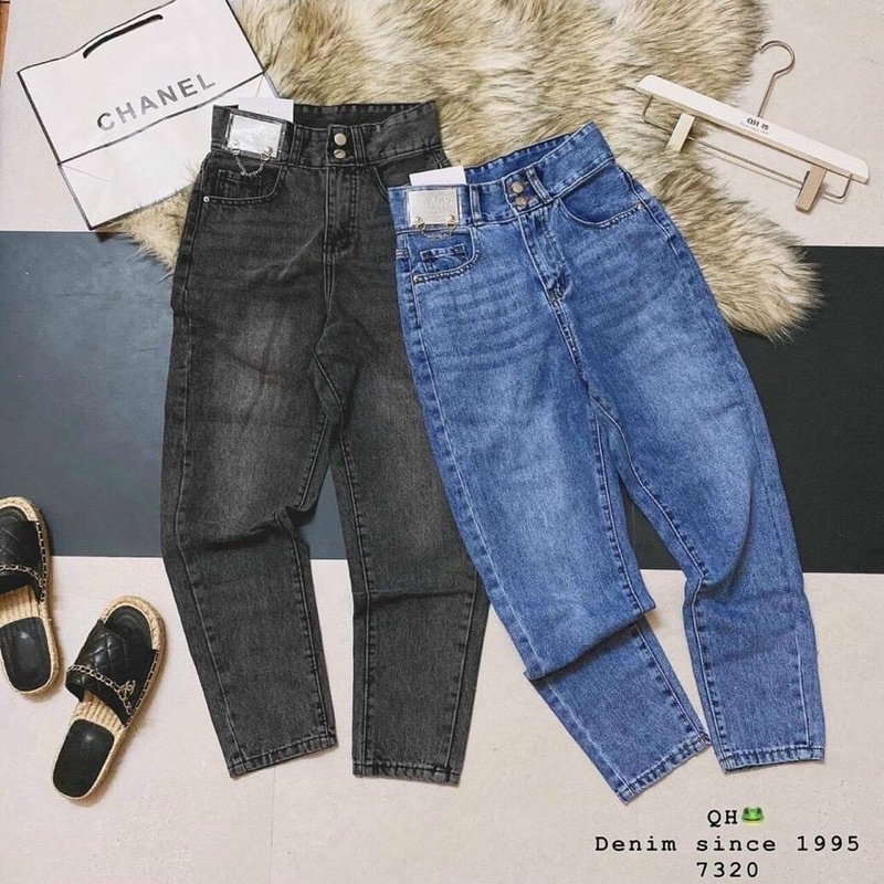 Quần baggy bò 2 khuy mác da nice | BigBuy360 - bigbuy360.vn