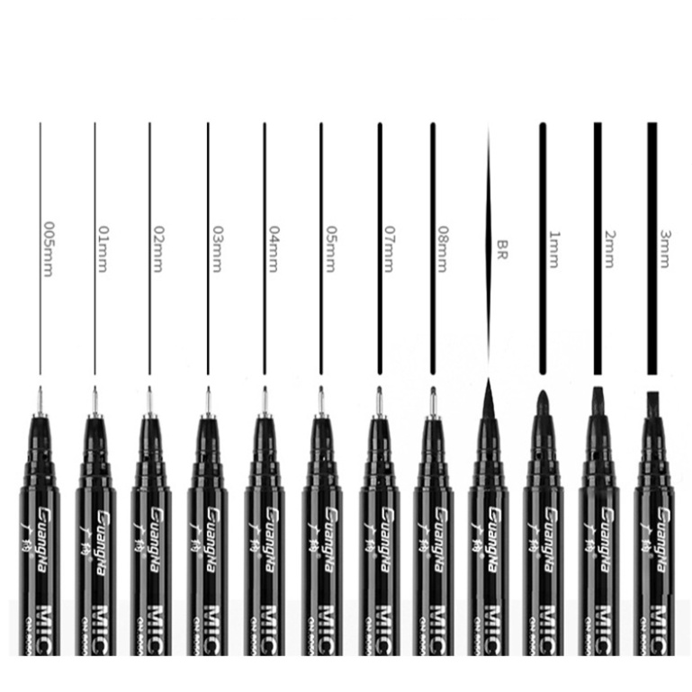 Bút line đi nét kháng nuớc cao cấp MICRON GRAPHIC đi nét kháng nước, bút kỹ thuật, bút đầu kim