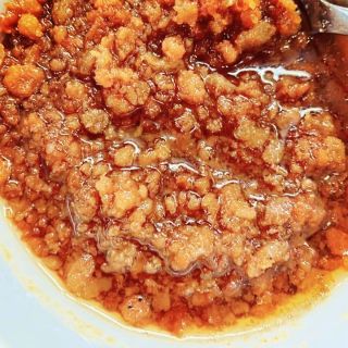 Ruốc tôm thịt và thịt trưng mắm tép