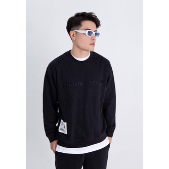 Áo nỉ nam không nón SWE TYPE CREWNECK - BLACK basic nỉ bông 100% cotton