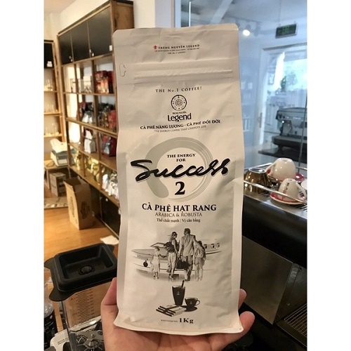 [Pha Máy] Combo 2 Bịch Cà phê Hạt Mộc Legend Success 2 - Trung Nguyên Legend - Arabica, Robusta (Gói 1 kg)