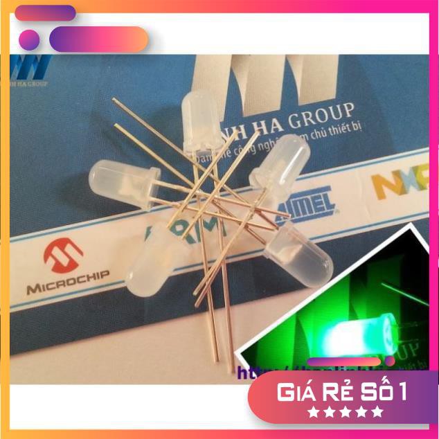 Led 5MM Xanh Lá Đục (10c)