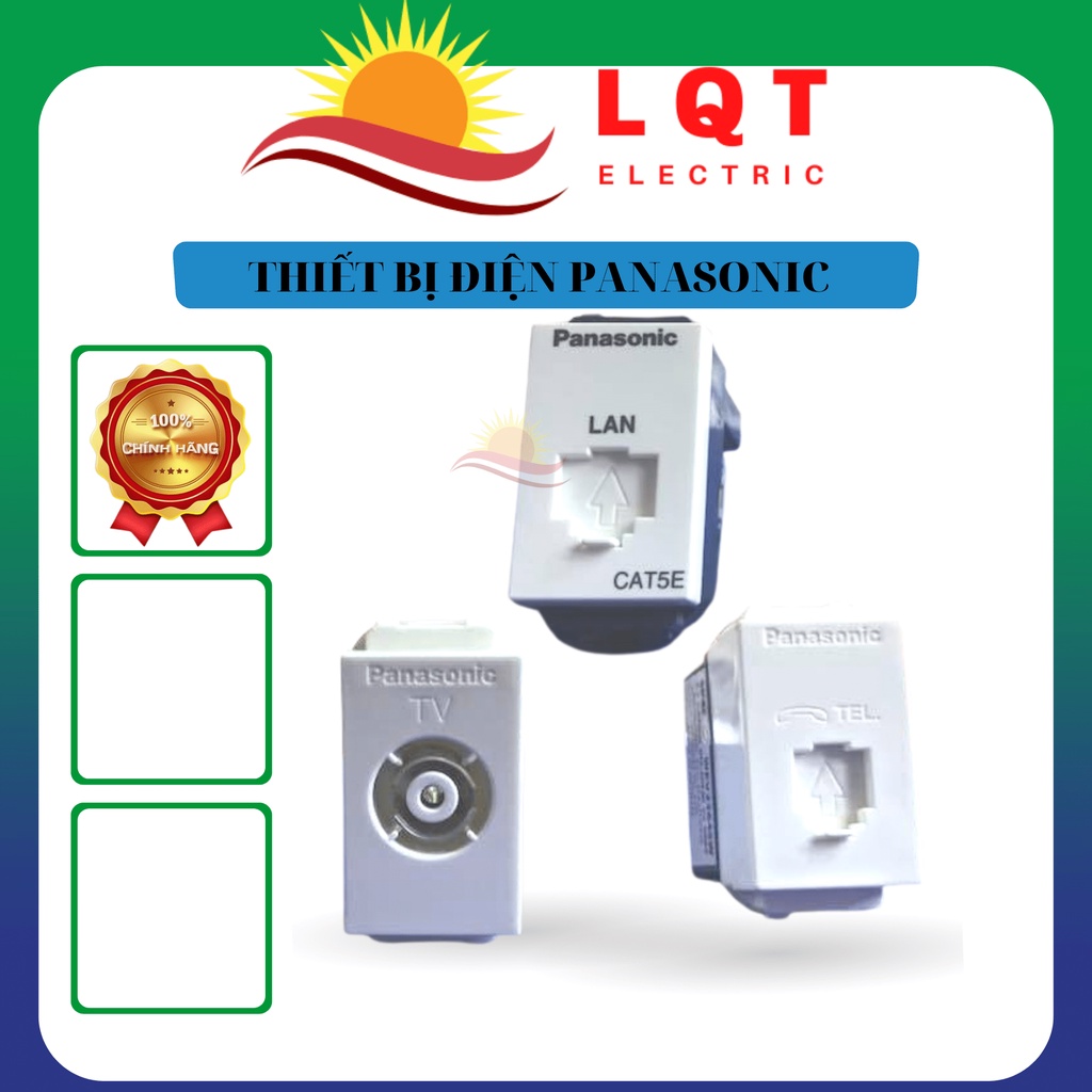Ổ cắm điện mạng thoại tivi thiết bị điện Panasonic Wide Hàng chính hãng Cao Cấp