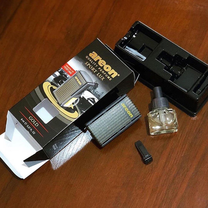 Nước hoa ô tô kẹp cửa gió điều hòa AREON SPORT GOLD Sang trọng Nhập Khẩu Bulgaria