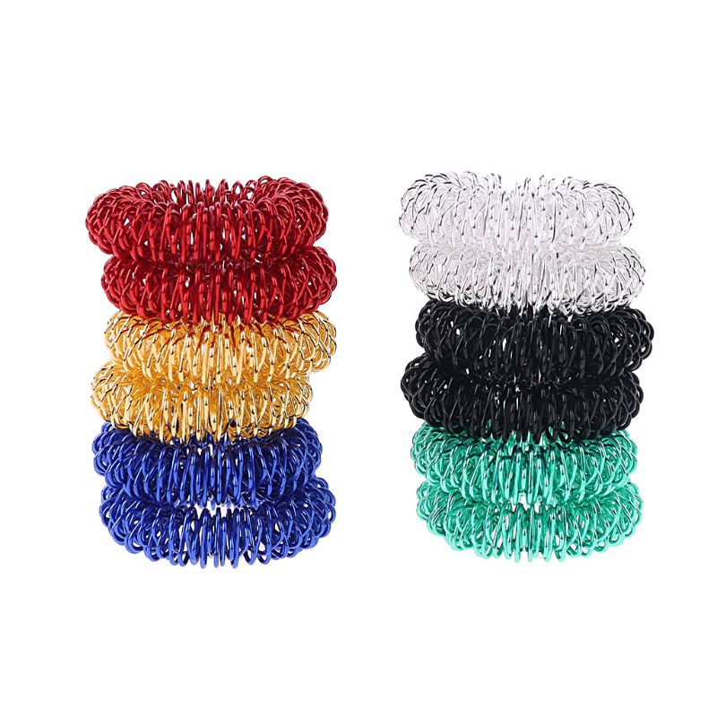 Bộ Vòng Nhẫn Đồ Chơi Spiky Nhiều Màu Sắc Kích Thích Trí Não Cho Bé